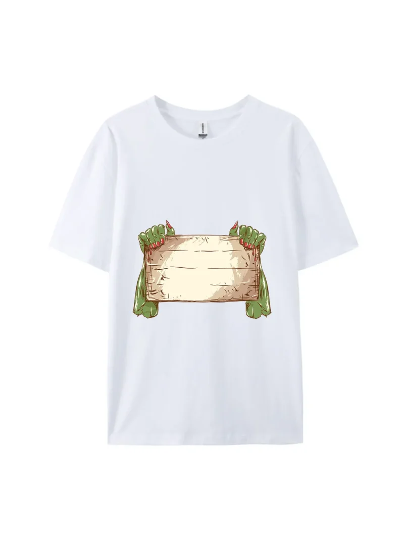 Halloween Zombie Hands & Plank Graphic Tee - Image 4