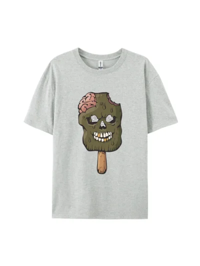 Halloween Cartoon Skull Popsicle Graphic Tee
