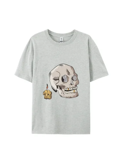 Halloween Skull With Candle STYLE Graphic Tee