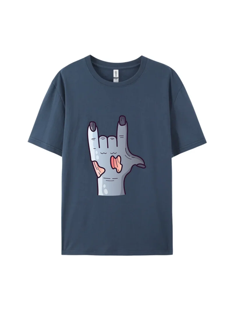 Halloween Zombie Hand Style B Graphic Tee - Image 2
