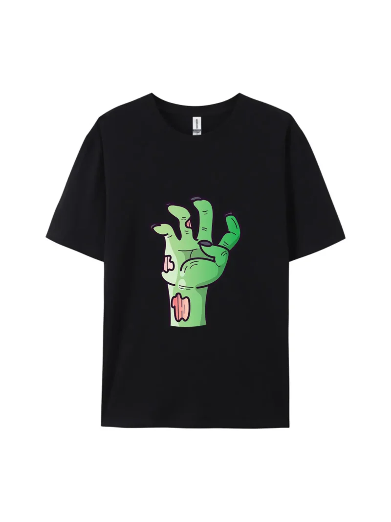 Halloween Cartoon Zombie Hand Style D Graphic Tee