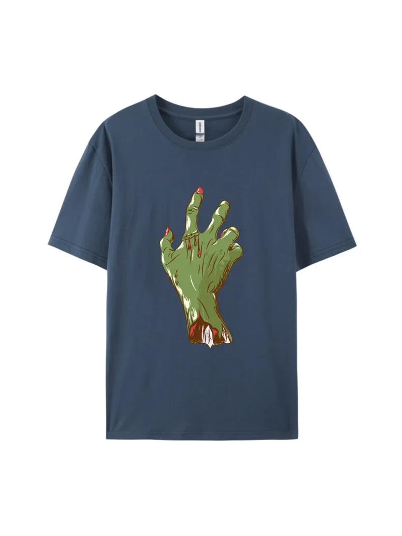 Halloween Zombie Hand Style M Graphic Tee - Image 2