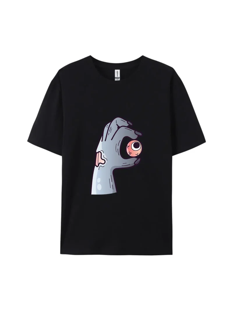 Halloween Zombie Hand With Eyeball Graphic Tee
