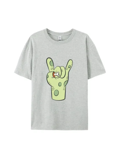Halloween Green Fist with Bone Style A Graphic Tee