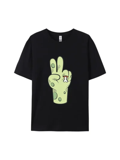 Halloween Green Fist with Bone Style E Graphic Tee