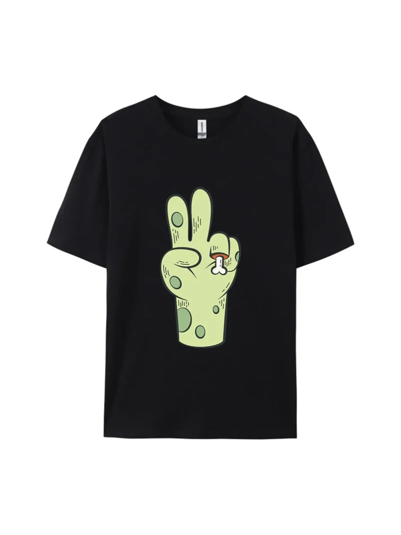 Halloween Green Fist with Bone Style E Graphic Tee