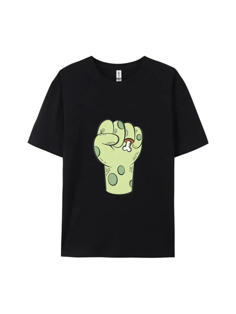 Halloween Green Fist with Bone Style F Graphic Tee