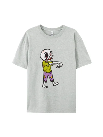 Halloween Zombie Style A Graphic Ptinted Tee