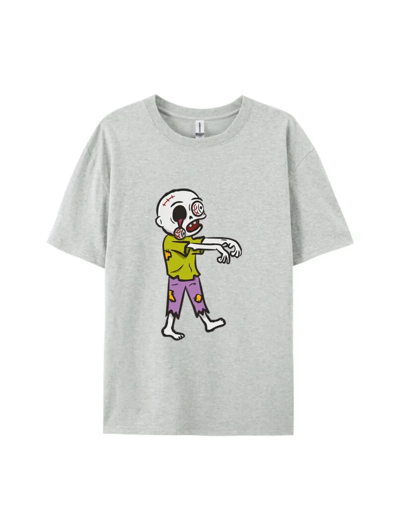 Halloween Zombie Style A Graphic Ptinted Tee