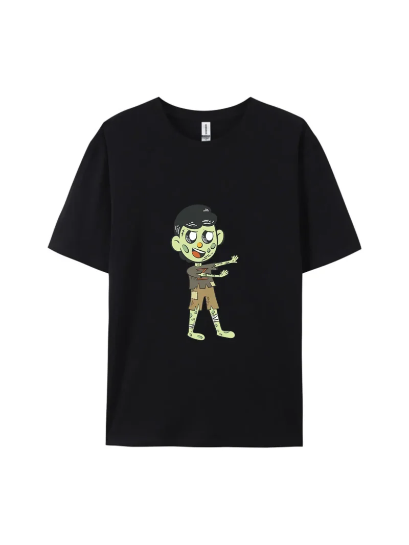 Halloween Zombie Style B Graphic Ptinted Tee - Image 2
