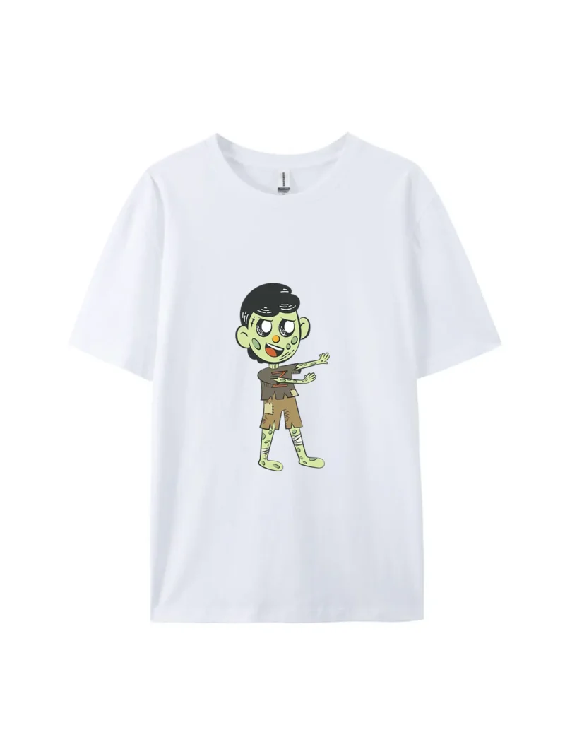 Halloween Zombie Style B Graphic Ptinted Tee - Image 4