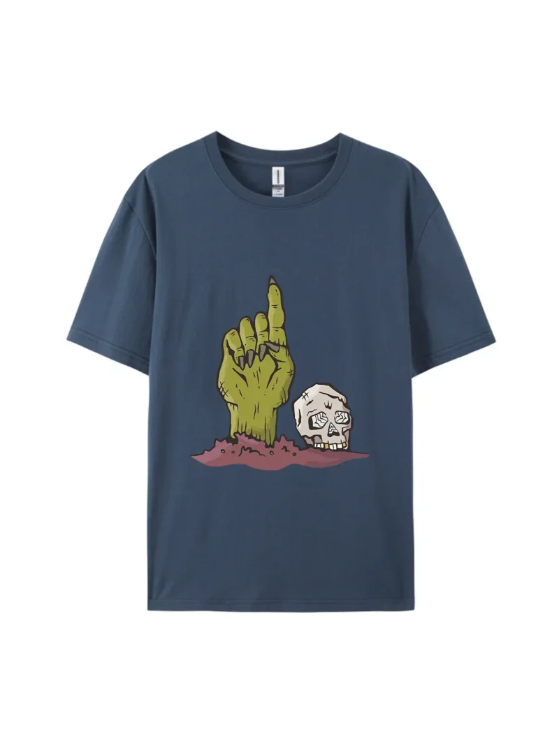 Halloween Zombie Style F Graphic Tee - Image 2