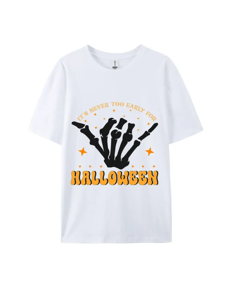 “It's Never Too Early”Skeleton Hand Graphic Tee - Image 3