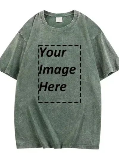 Washed Vintage Customized Print Oversized T-Shirts