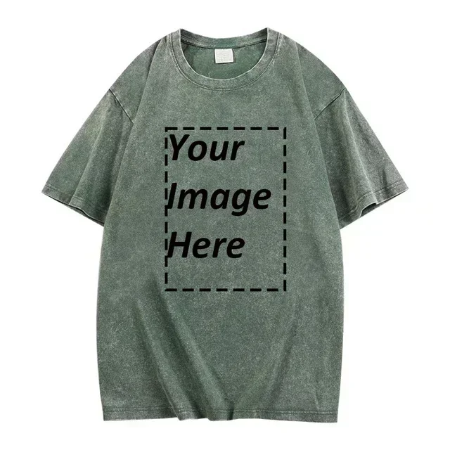 Washed Vintage Customized Print Oversized T-Shirts