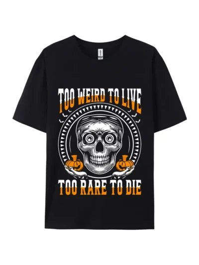 Weird & Rare Skull Pumpkin Graphic Tee