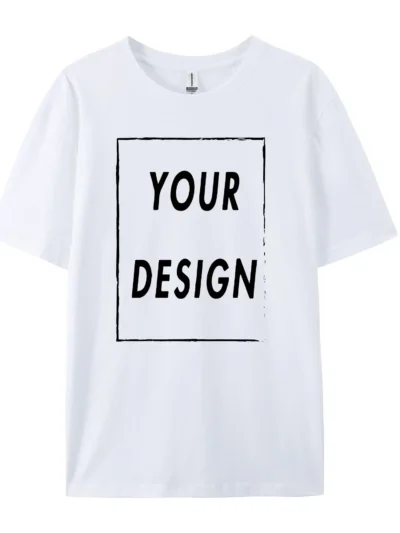 Customised Printed 100% Cotton Short Sleeve Tops