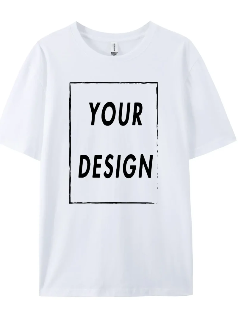Customised Printed 100% Cotton Short Sleeve Tops