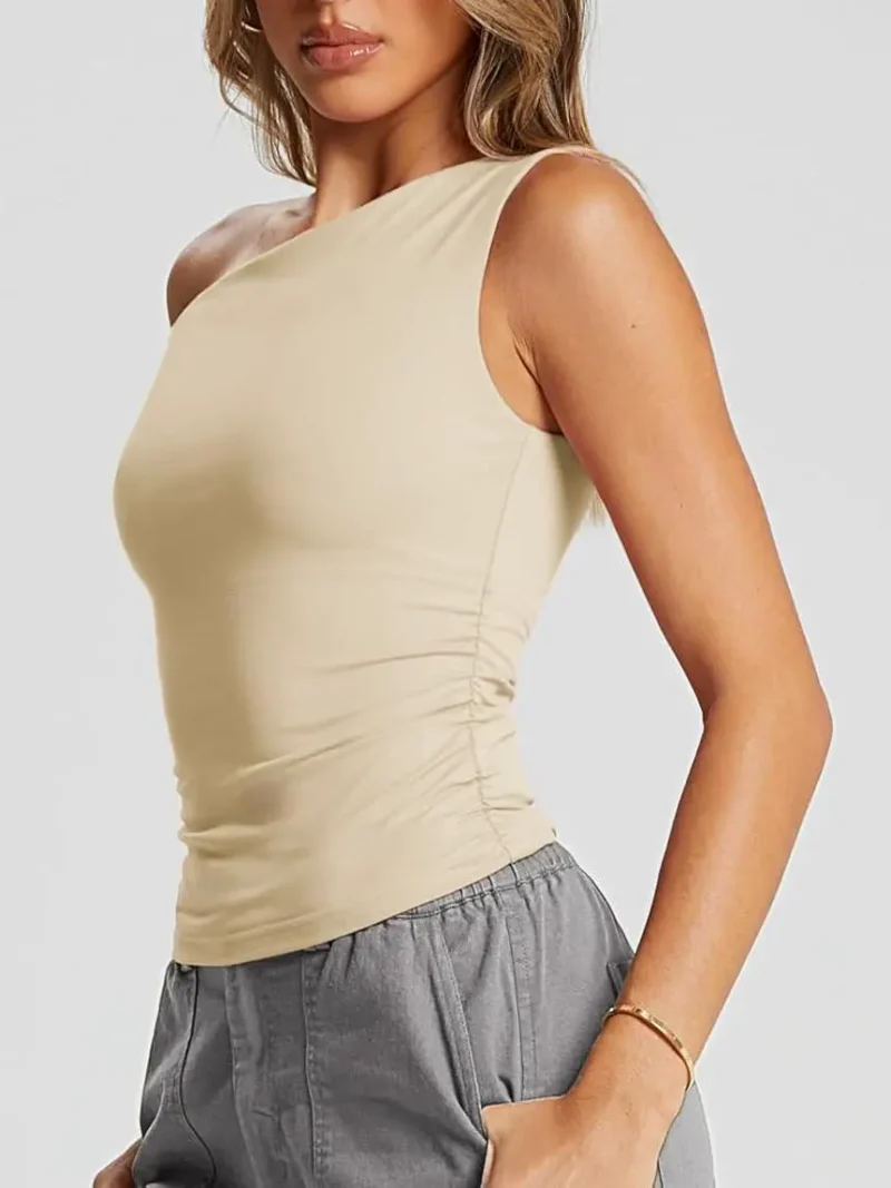 Womens Summer Off The Shoulder Tops Black White Color - Image 2