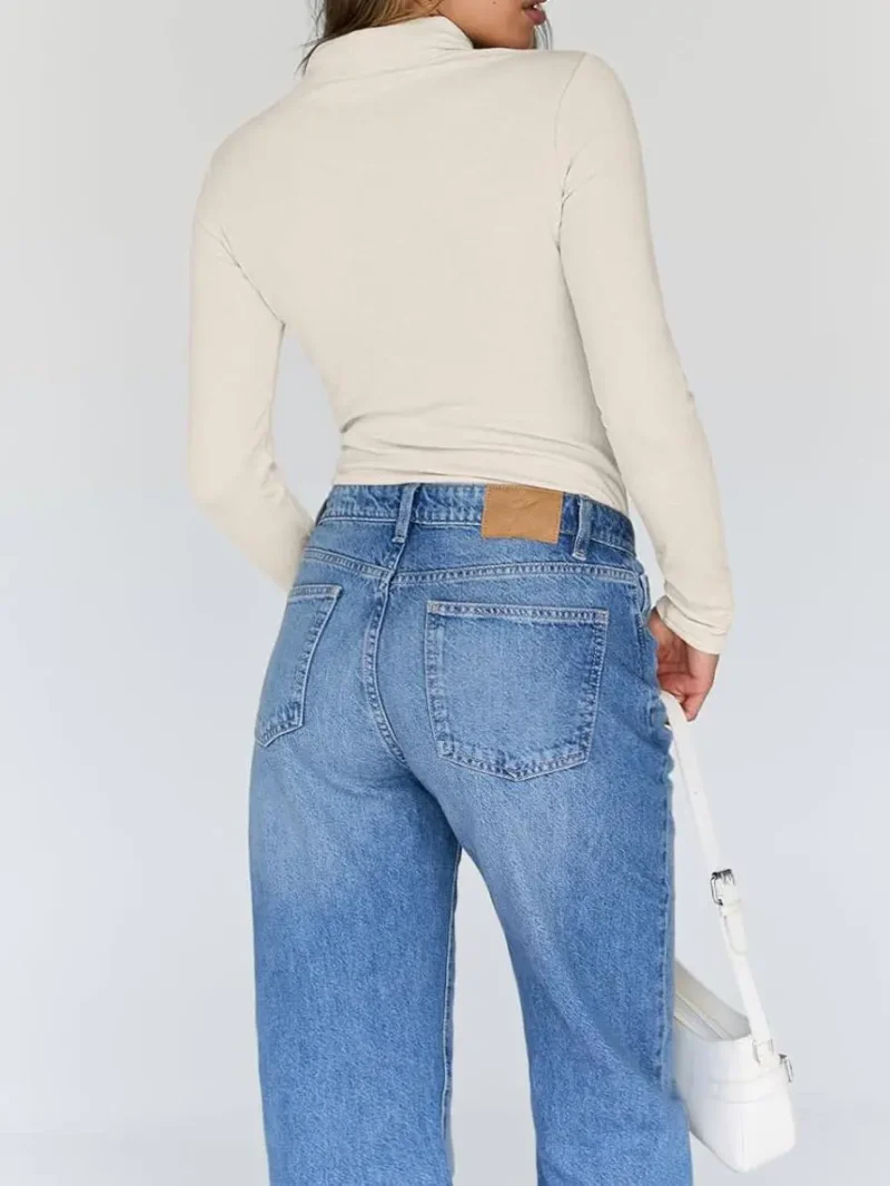 Women's Turtleneck Thermal Tops Black Color - Image 13