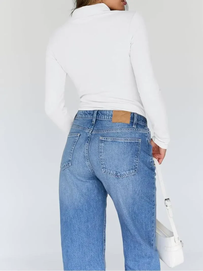 Women's Turtleneck Thermal Tops Black Color - Image 10