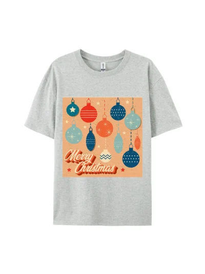 Merry Christmas Ornament Graphic Tee For Women Men