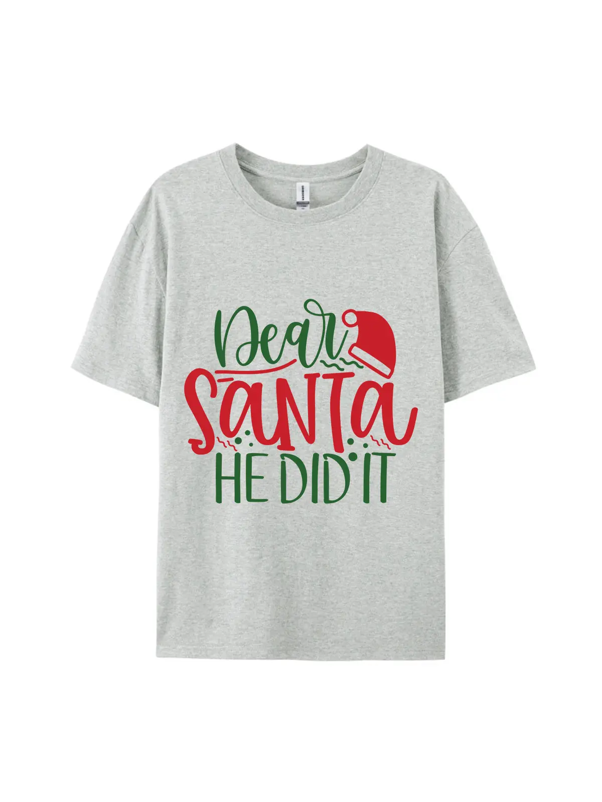 Dear Santa He Did It Christmas Graphic Tee For Women Men