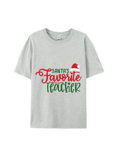 Favorite Teacher Christmas Graphic Tee For Women Men