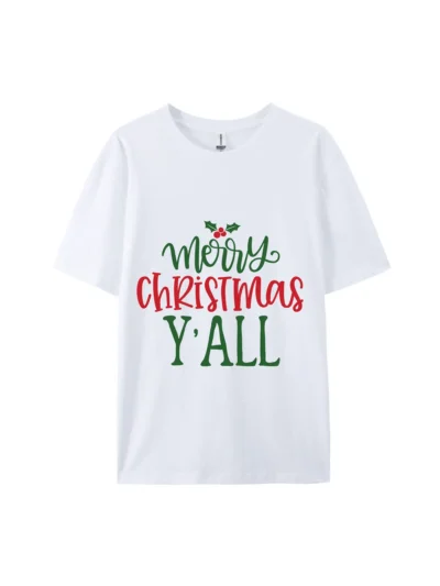 Merry Christmas Y All Graphic Tee For Women Men