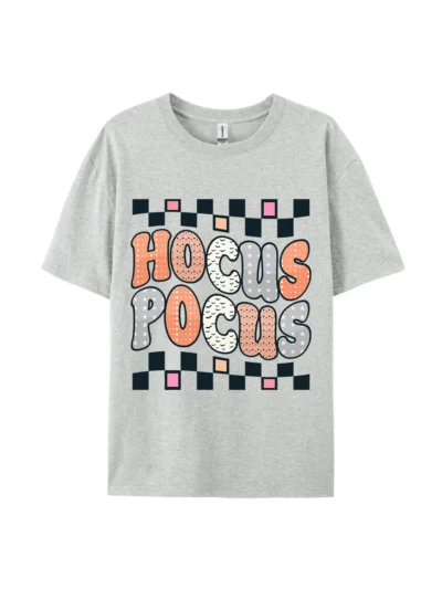 “Hocus Pocus Checkerboard Color Block” Print Tee