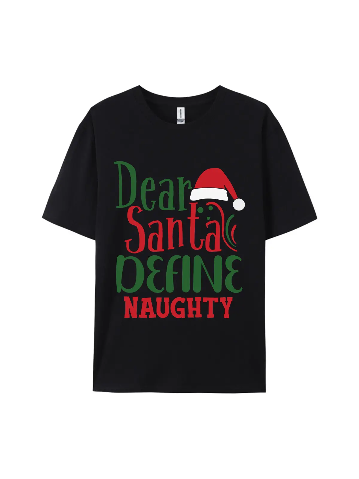 Dear Santa Define Naughty Graphic Tee For Women Men - Image 3