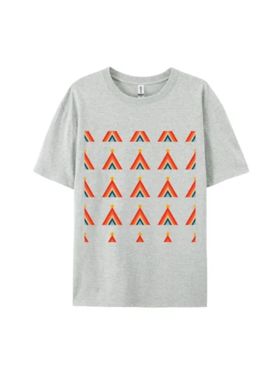 Christmas Retro Tree Pattern Graphic Tee For Women Men