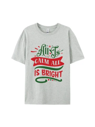 All Is Calm All Is Bright Christmas Graphic Tee