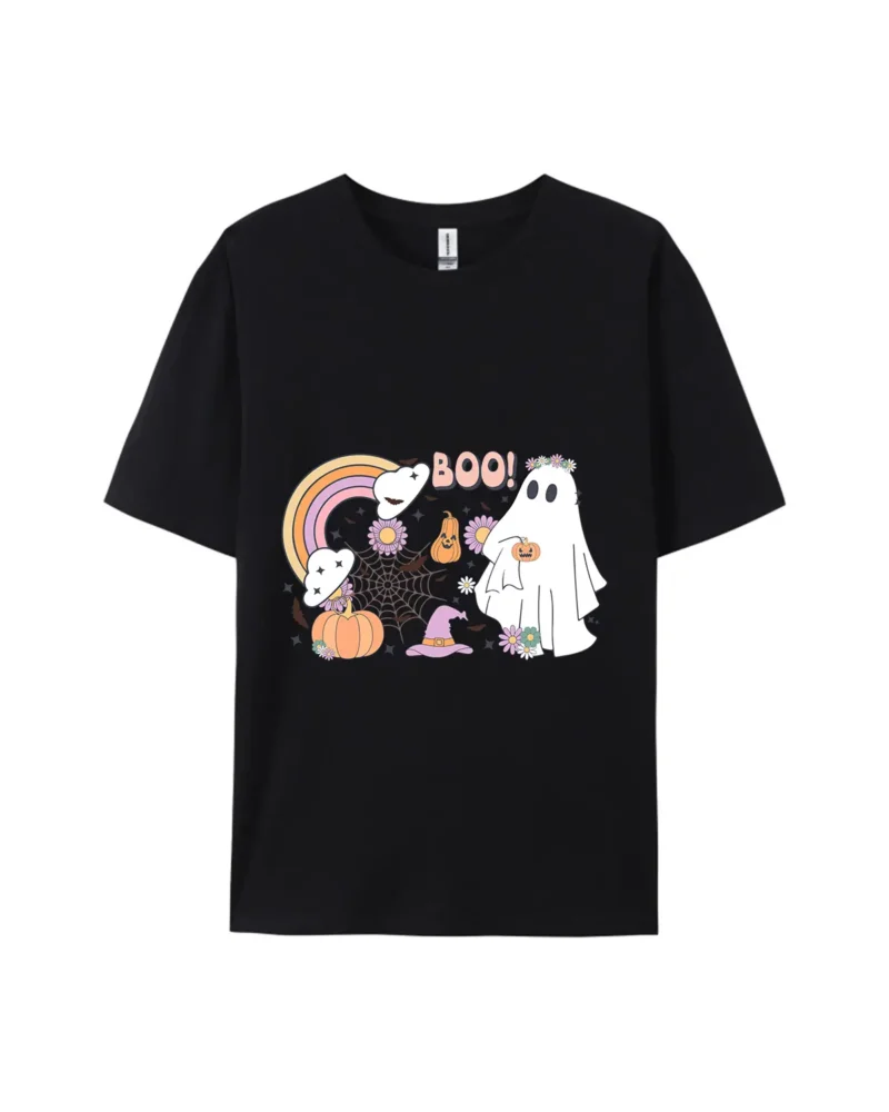 “Boo! Ghost Pumpkin Halloween” Graphic Tee