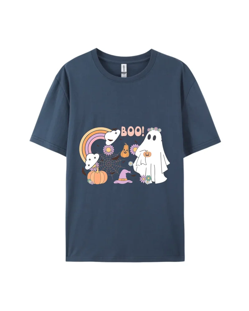 “Boo! Ghost Pumpkin Halloween” Graphic Tee - Image 2