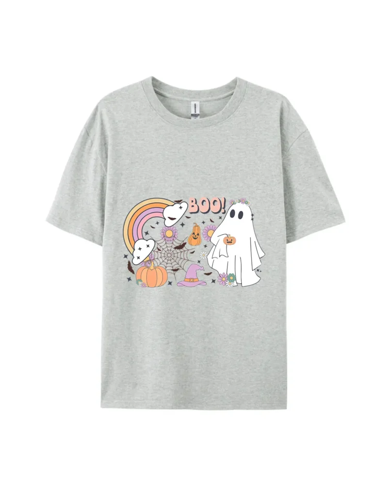 “Boo! Ghost Pumpkin Halloween” Graphic Tee - Image 3