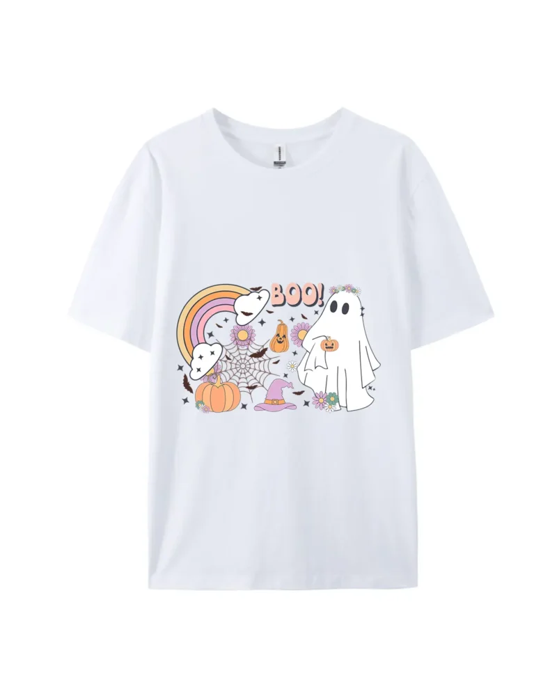“Boo! Ghost Pumpkin Halloween” Graphic Tee - Image 4