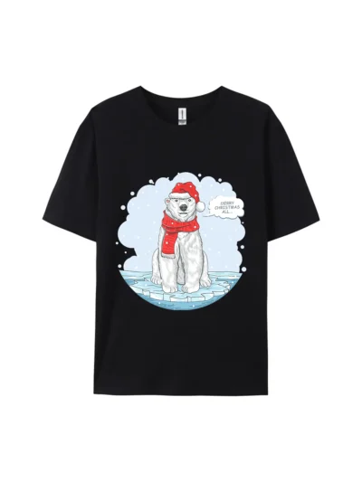 Polar Bear Merry Christmas All Graphic Tee