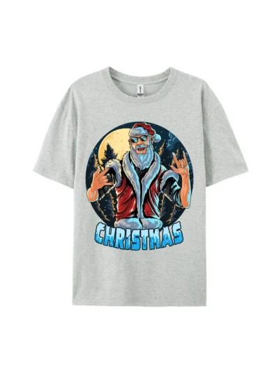 Rock Santa Claus Graphic Tee