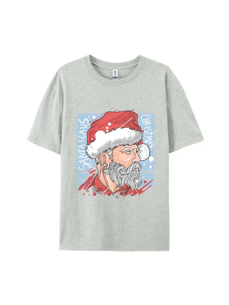 Cool Santa Claus Christmas Graphic Tee - Image 2
