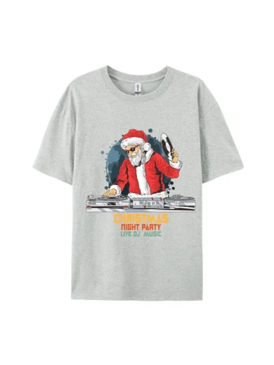 DJ Santa Christmas Night Party Graphic Tee