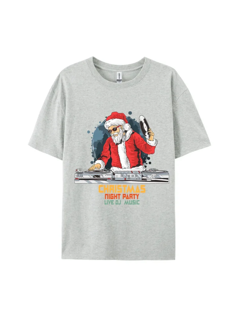 DJ Santa Christmas Night Party Graphic Tee