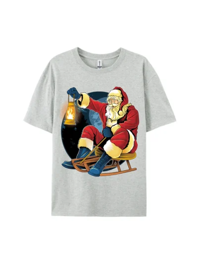 Santa Claus on Sled Graphic Tee