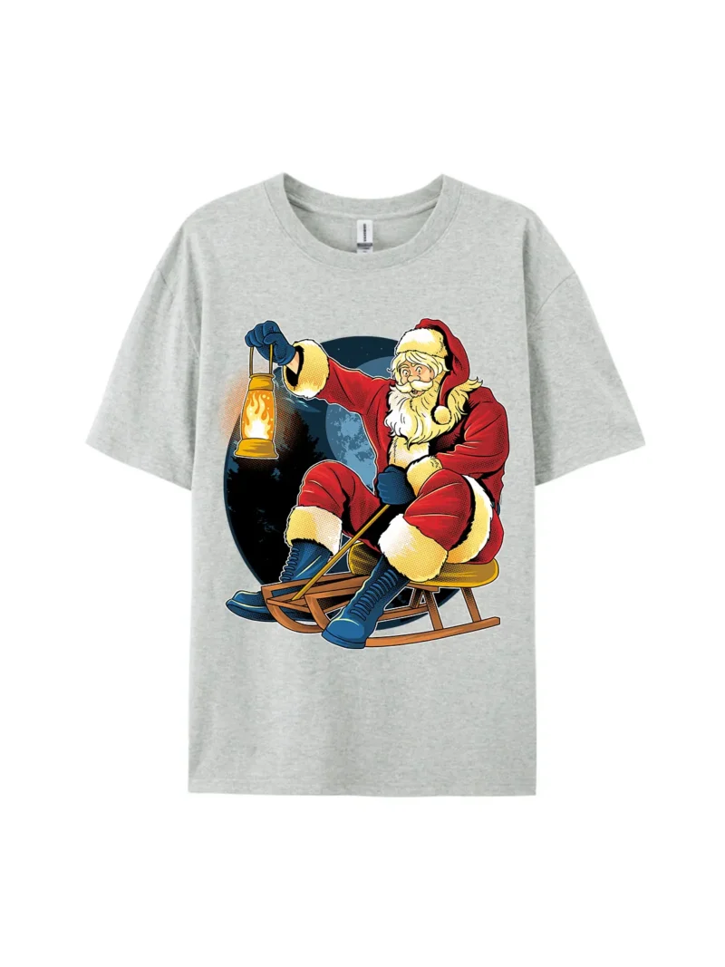 Santa Claus on Sled Graphic Tee
