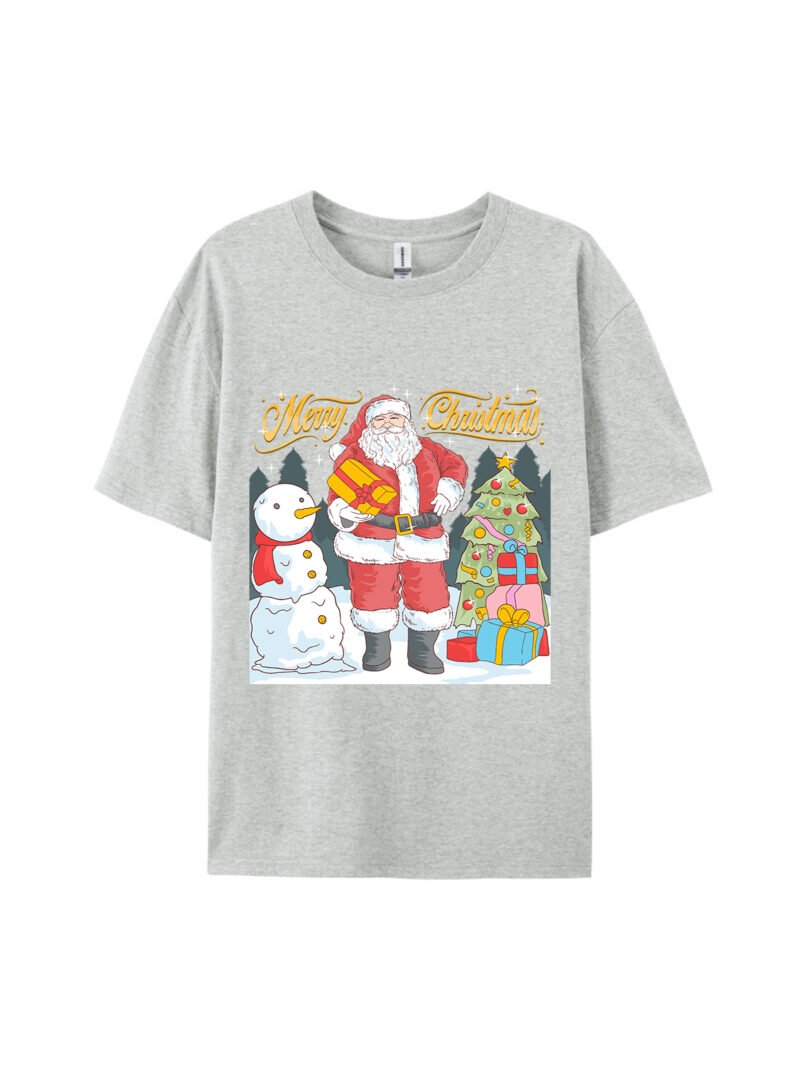Santa Claus with Snowman Graphic Tee
