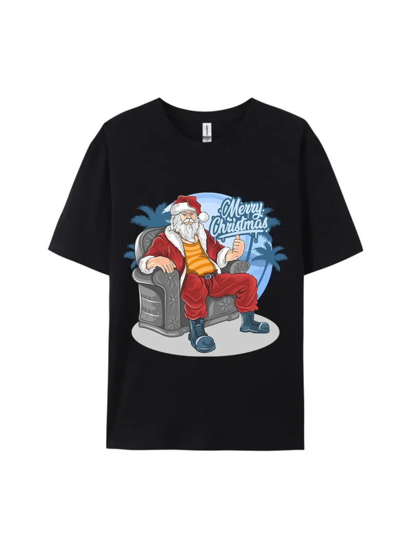 Santa Claus On Chair Graphic Tee - Image 2