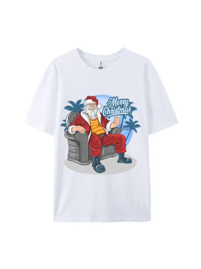 Santa Claus On Chair Graphic Tee - Image 3