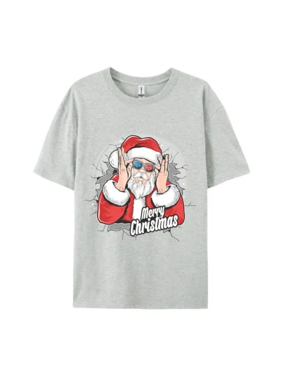 Santa Claus On Glasses Graphic Tee