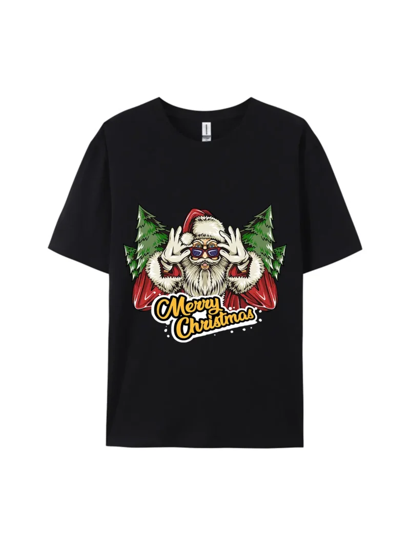Surprised Fashion Santa Claus Graphic Tee - Image 2