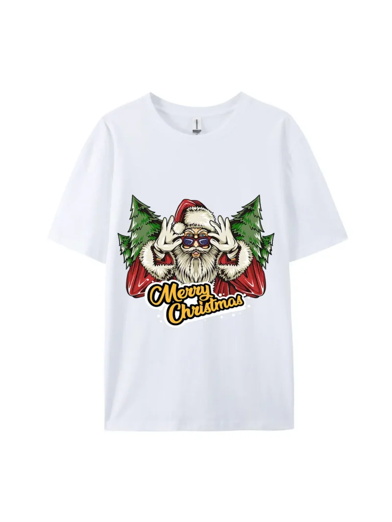 Surprised Fashion Santa Claus Graphic Tee - Image 3